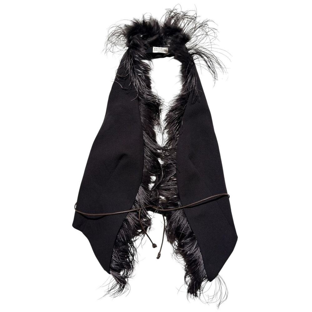 $5,840 ostrich feather vest